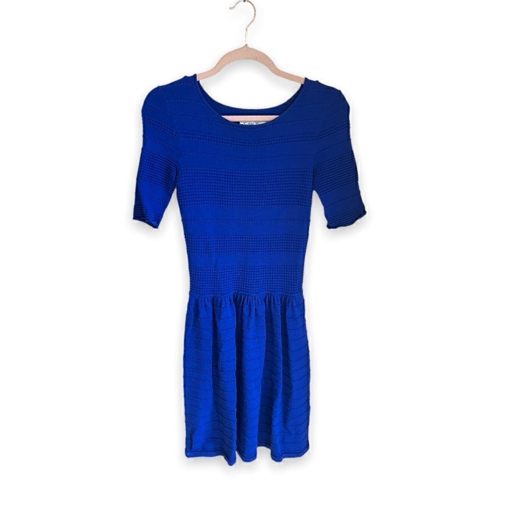 ELIZA J | Knit Fit and Flare Texture Dress (XS)